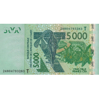 (026) ** PNew (PN817Tv) West African States (Togo) - 5000 Francs (2024) (026) ** PNew (PN817Tv) West African States (Togo) - 5000 Francs (2024)